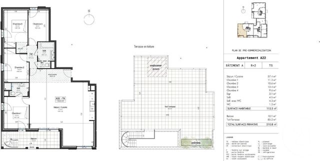 Afficher la photo en grand Appartement T5 à vendre - 5 pièces - 115.5 m2 - ANTIBES - 06 - PROVENCE-ALPES-COTE-D-AZUR - Century 21 Albert 1Er