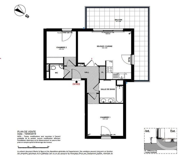 Afficher la photo en grand Appartement T3 à vendre - 3 pièces - 57.21 m2 - ANTIBES - 06 - PROVENCE-ALPES-COTE-D-AZUR - Century 21 Albert 1Er