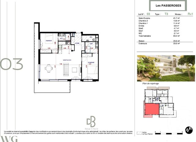 Appartement F3 à vendre - 3 pièces - 83.2 m2 - ANTIBES - 06 - PROVENCE-ALPES-COTE-D-AZUR - Century 21 Albert 1Er
